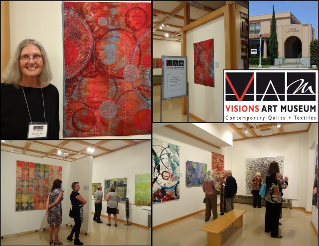 I was honored to receive the Thomas Contemporary Quilt Recognition Award at the Opening even of Quilt Visions 2014.  The show continues to January 4, 2015 at the Visions Art Museum in San Diego.  It's a great show at a wonderful Museum.  Hope you can attend!